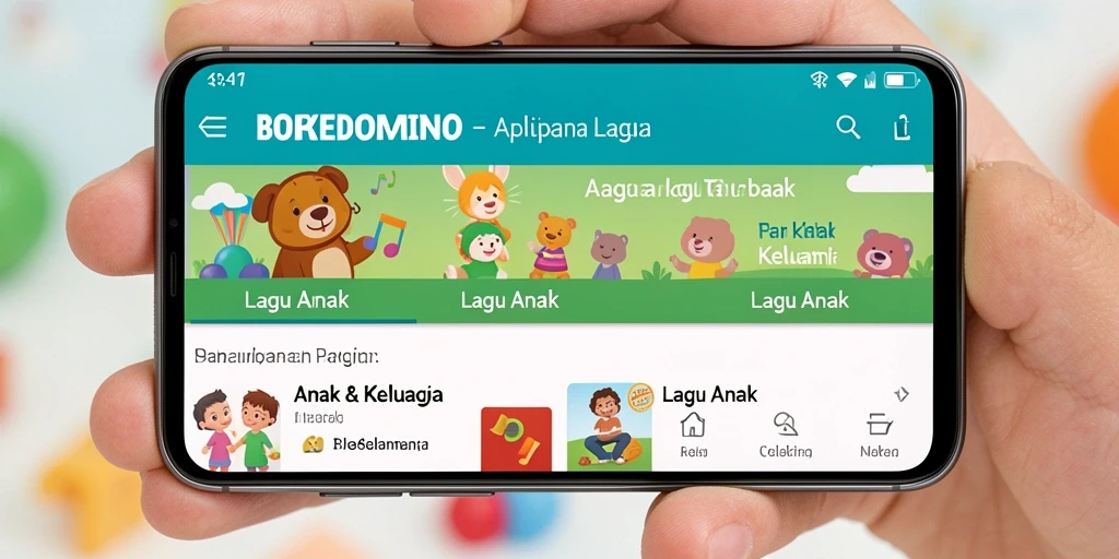 Antarmuka sederhana BOKEDOMINO untuk Lagu Anak yang menyenangkan.