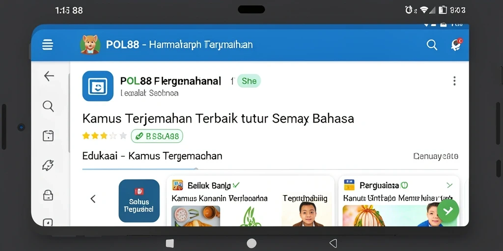 Tangkapan layar POL88 menampilkan fungsi Kamus Terjemahan yang intuitif.