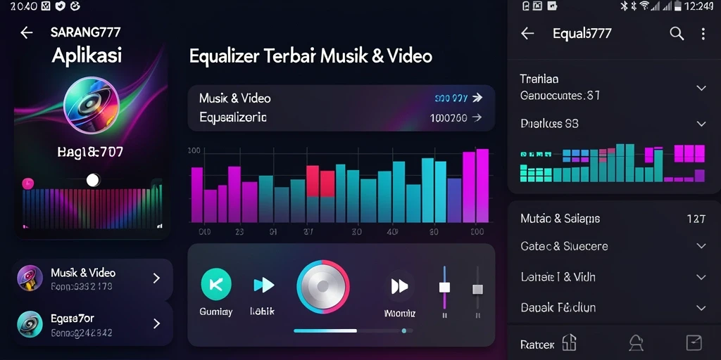 Antarmuka pengguna <strong>SARANG777</strong> yang menarik dan fungsional untuk pengaturan Equalizer.