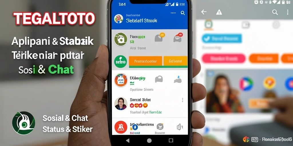 Antarmuka TEGALTOTO menampilkan koleksi stiker yang beragam dan menarik.
