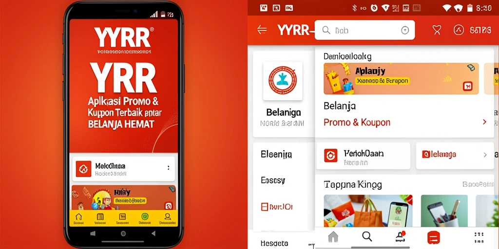 Tampilan antarmuka YYRR dengan berbagai promo menarik.